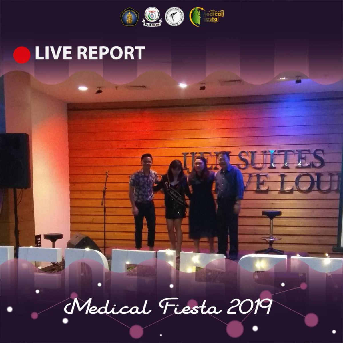 [LIVE REPORT Day 3 : Farewell Party]

Hello seeker of knowledge all around the world!  Here are some photos of our delegations attending the Farewell Party tonight! We hope you are happy and entertained with this event!

#MedicalFiesta2019
#ScientificRevolution
#LSIMFKUB