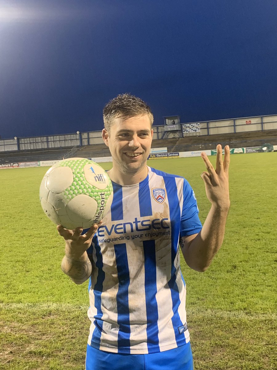 AlanSimpsonNI's tweet image. Big wheels keep on turning for @ColeraineFC and another hat trick for “ That’s what he does “ James McLaughlin @BBCSPORTNI @OfficialNIFL #colerainefc #okbawa