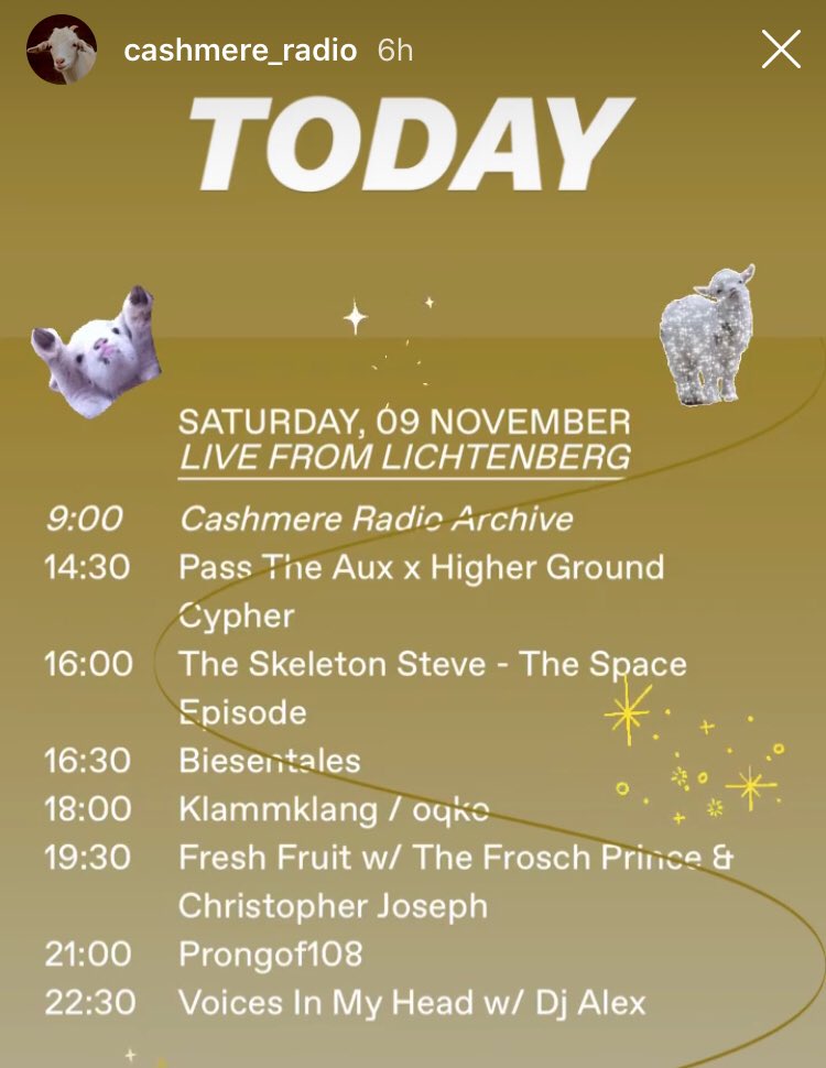 We’ll be live over the airwaves this eve. 7:30-830pm CET. Thanks to The Frosch Prince for the invite! 88.4fm in Berlin or tune in online <a href="/cashmere_radio/">Cashmere Radio</a> cashmereradio.com