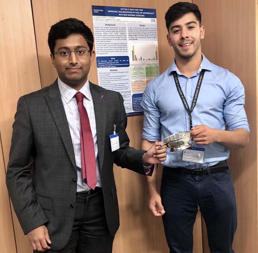 MSk Lab (@msklab1) on Twitter photo Congratulations to our med students <a href="/Hari_SubPon7/">Hariharan Subbiah Ponniah</a> + Ciaran O'Hanlon winning🥇 prize <a href="/RCSEd/">The Royal College of Surgeons of Edinburgh</a> Perioperative Care Conference
They developed open-access <a href="/NHSGIRFT/">Getting It Right First Time (GIRFT)</a> templates for THA documentation, integrated into <a href="/ImperialNHS/">Imperial NHS 💙</a> @Cerner
@digitalorthopod <a href="/NinadelaCruz_/">Nina</a> <a href="/MrGGJones/">Gareth Jones</a> Congratulations to our med students <a href="/Hari_SubPon7/">Hariharan Subbiah Ponniah</a> + Ciaran O'Hanlon winning🥇 prize <a href="/RCSEd/">The Royal College of Surgeons of Edinburgh</a> Perioperative Care Conference
They developed open-access <a href="/NHSGIRFT/">Getting It Right First Time (GIRFT)</a> templates for THA documentation, integrated into <a href="/ImperialNHS/">Imperial NHS 💙</a> @Cerner
@digitalorthopod <a href="/NinadelaCruz_/">Nina</a> <a href="/MrGGJones/">Gareth Jones</a>