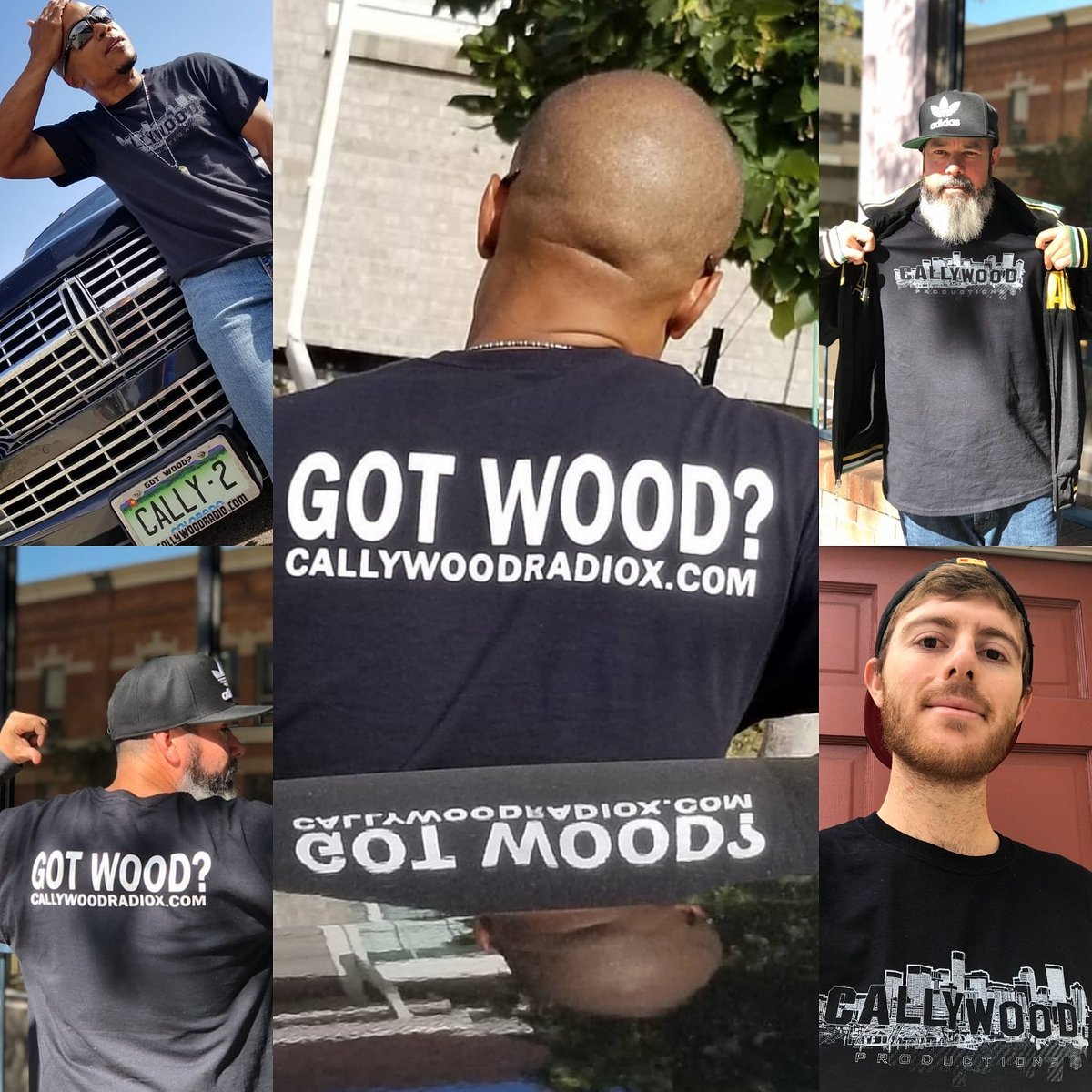 I_AM_CALLYWOOD's tweet image. Who ready to ROCK a CALLYWOOD &quot;Got Wood&quot; T-Shirt???😀
Text &quot;CALLYWOOD&quot; to 313131.📲
We will pick 5 winners tonight @ 5pm MST🕔
S/O to @greybeard_denver and @mojo_flows for their #modelingskills and #reppin @callywoodmusic 👏🏾👊🏾🙌🏾
#callywoodradio #callywoodradiox
#callywoodtv