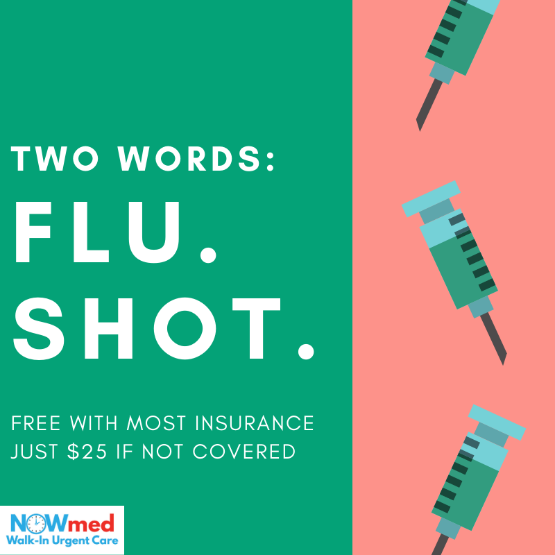 NOWmedUC's tweet photo. We're carrying #flushots for people of all ages: kids, adults, and seniors. Pop into #NOWmed Walk-In Urgent Care with the whole family and be out the door again in just 10 minutes. We're making it easier to be protected this #fluseason. https://t.co/EvFPAkmJm9