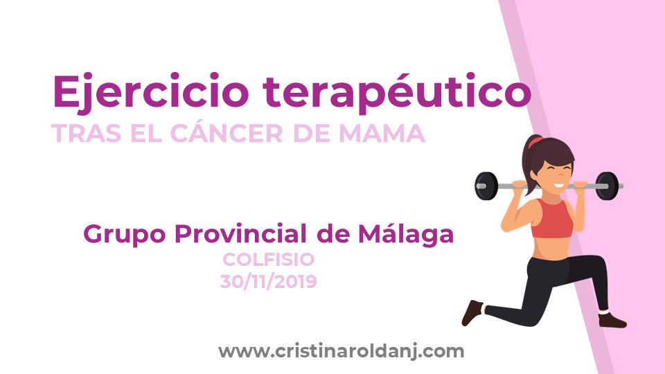 cristinaroldanj's tweet photo. 🤩Compañeros, nos vemos este 30 de Noviembre en #GPMálaga @colfisio hablando sobre #ejercicioterapéutico tras el #cáncerdemama 📌Inscripciones abiertas https://t.co/yj3rpTEdl6 https://t.co/AM6HQD1WCd