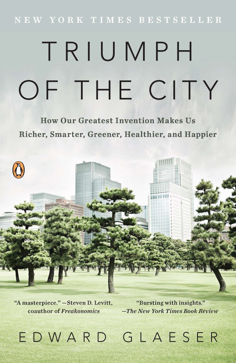 (3/3) These are two excellent books about the spatial nature of the economy. Moretti is about clustering and the unequal spread of "good jobs"; Glaeser is an (economist's) hymn to the glory of the city, it's past, present, and future.