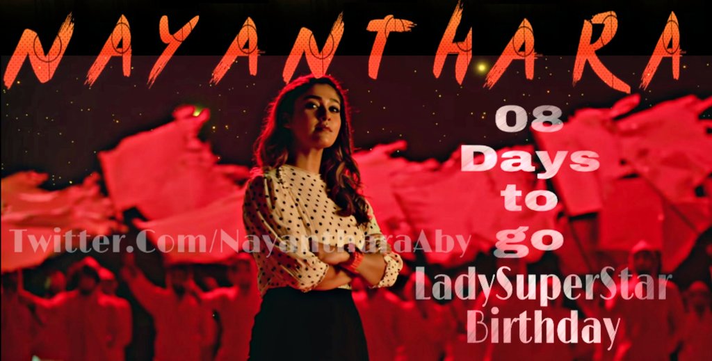 NayantharaAby's tweet photo. Just 08 days to go for thalaivii birthday..!!! 💥💫 

#LadySuperStar #Nayanthara
Bigil style.. 🤘😎 https://t.co/F3sxfMlnDm