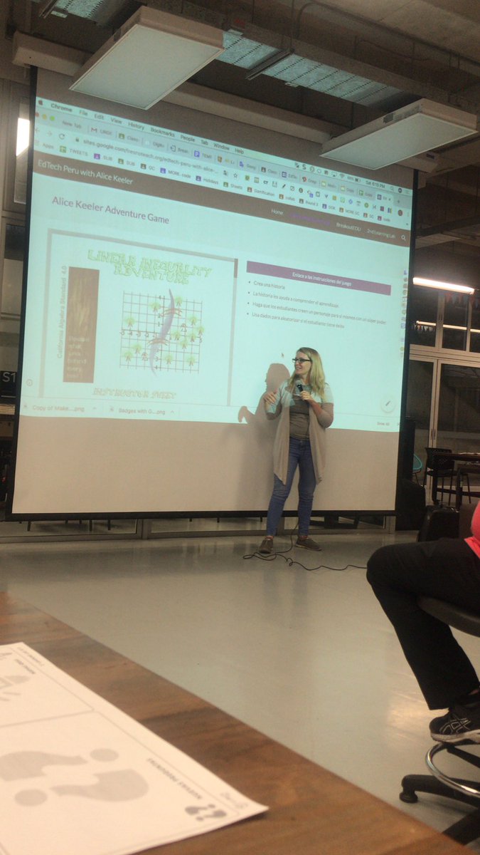 jociu's tweet image. Adventure game with @alicekeeler #EdTechPeru #LearningLab