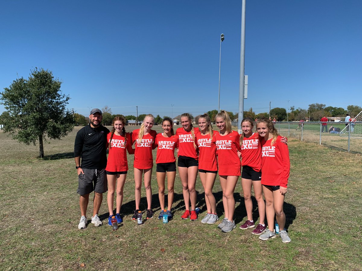 AISDHSTrackCC's tweet photo. Lady Eagles place 4th overall at the UIL 4A State meet. Johnson, McCasland, and Rodgers 13, 20, 25 overall. End to a tremendous season. #UILState #argylexc https://t.co/Lc6BhX5Yuc