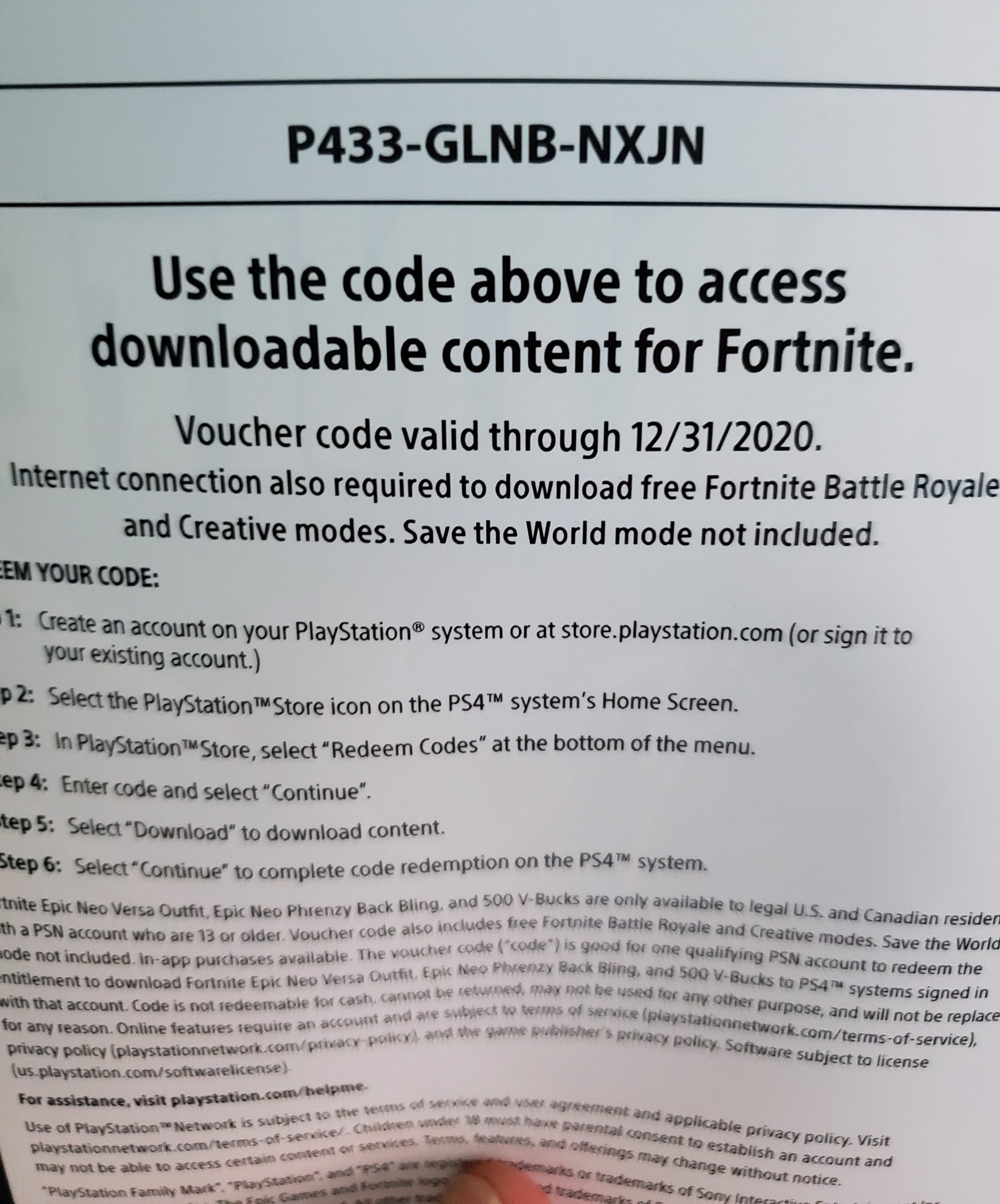 HomeOfGames on X: Hey Gamers! 💥 Redeem this code on Playstation for Neo  Versa Bundle + 500 V-Bucks! Should I giveaway more or does everyone not  want this bundle??  / X