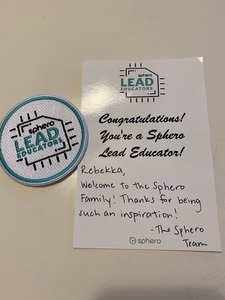 ascienceteacher's tweet image. Thanks @SpheroEdu so psyched to wear my badge #spheroleadeducator #robotsrock #justkeepcoding