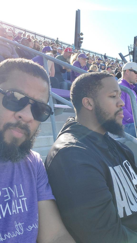 Great game in Fort Worth Texas! Spending time with #txaswesleyan attendee. #Freshman #BAYvsTCU