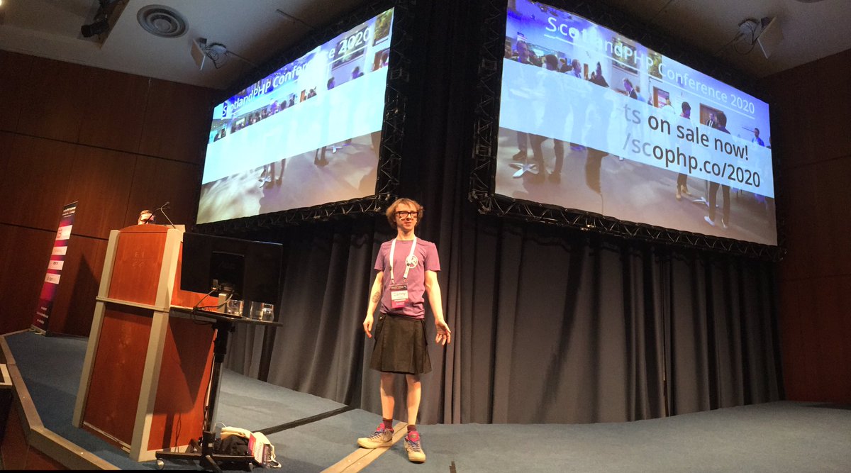 chrisholland's tweet image. Old phpriends and new phpriends at @scotlandphp #ScotPHP19 with @vanamerongen @derickr and @carusogabriel