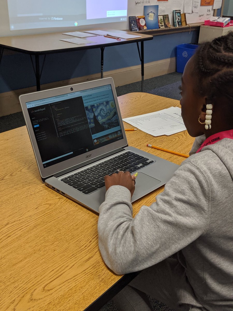 VolunteerBGCBOS's tweet photo. Black Girls Code Build a Webpage in a Day @TheNHCS #futuretechbos #nhcs #edtech #edthataddsup #bgcbos2019 https://t.co/5w6U8ItGWY