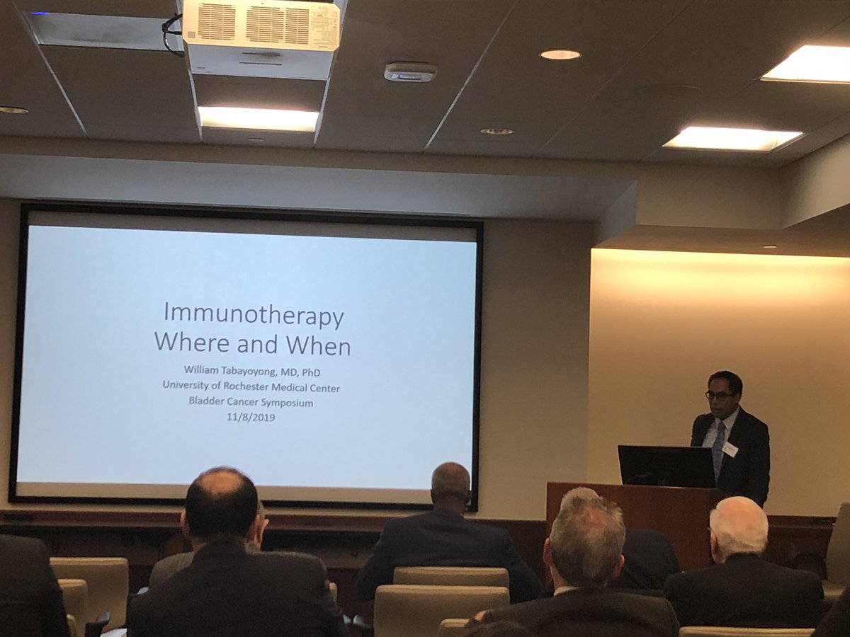 Divya Ajay MD MPH (@divyaajay_uro) on Twitter photo Dr. Tabayoyong educates us on when and where to use immune check point inhibitors in the treatment of urothelial cancer during the #bladdercancer symposium <a href="/URMCUrology/">URMC Department of Urology</a> Dr. Tabayoyong educates us on when and where to use immune check point inhibitors in the treatment of urothelial cancer during the #bladdercancer symposium <a href="/URMCUrology/">URMC Department of Urology</a>