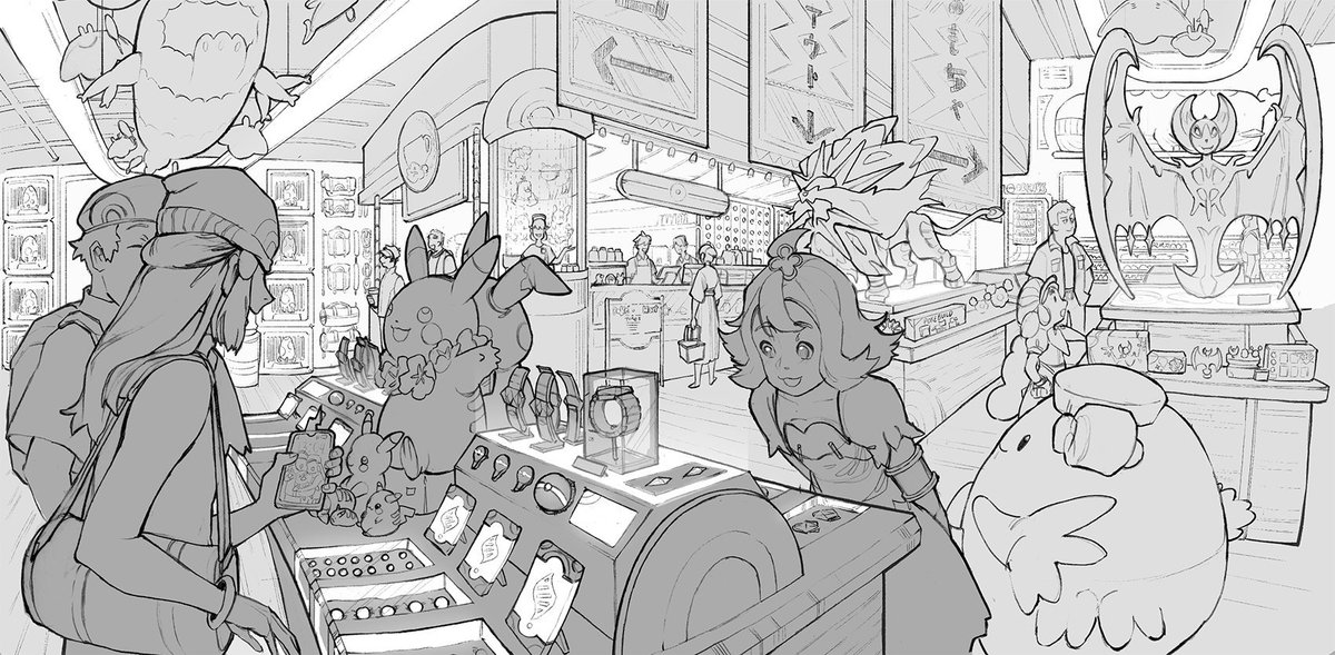 Alola Theme Park Project! A Pokemon Center themed gift store; something I wanted to be more than just plushies, a place for things such as the Z ring bracelet, mega evolution gems, gear, figures and more! 