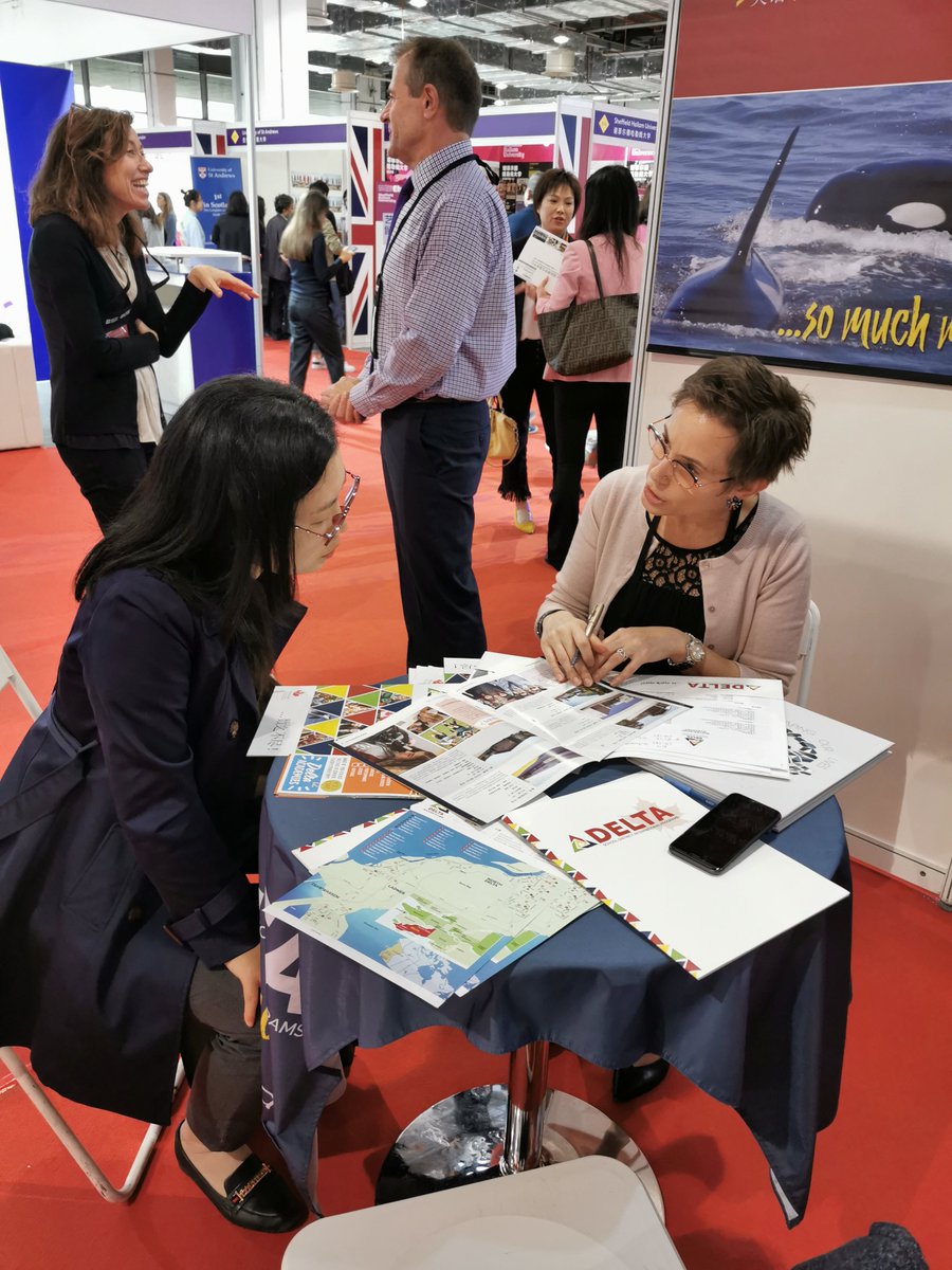 Making important connections at China Education Expo in Shanghai. #deltasd37