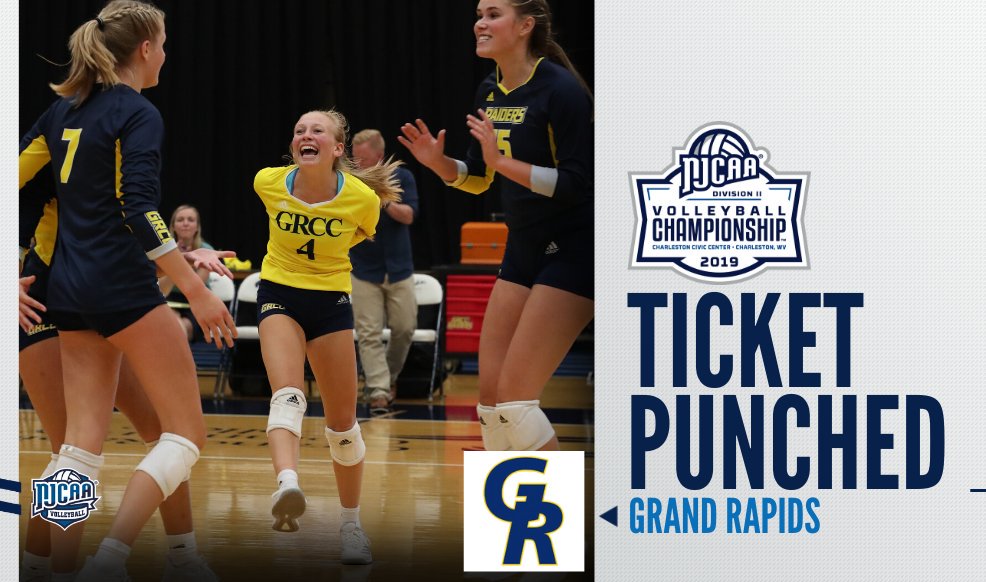 🎟️ punched for Grand Rapids!

For the second consecutive year, the Raiders will compete for a national title at the #NJCAAVB DII Championship in Charleston, WV!