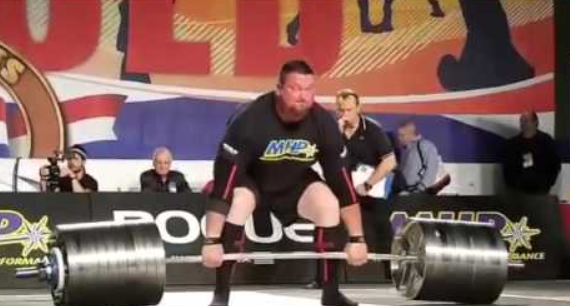 In addition, some conventional deadlifters have a pretty narrow stance (like KK above), while others have their feet wide enough apart to almost be a sumo deadlift, but they still keep their hands outside their legs, like Jerry Pritchett.