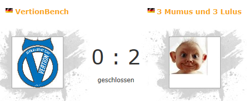 VertionGaming's tweet photo. [CS:GO]

Leider konnte das BenchTeam am heutigen 6.Spieltag nicht antreten und verliert somit das Spiel gegen #3Mumusund3Lulus mit einem 0:2 Deflose. 

#goVertion #goBench https://t.co/TelpYdqT1A