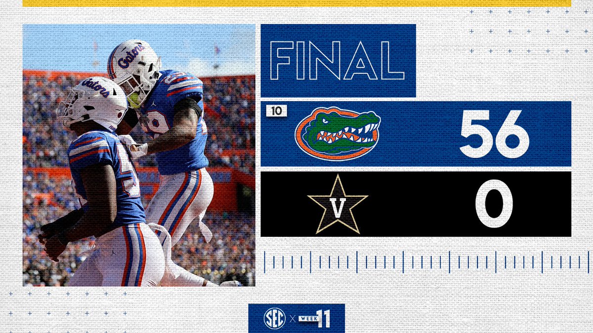 SEC's tweet photo. .@GatorsFB bounces back with a big win. 

#SECFB https://t.co/DBoKowv3vF