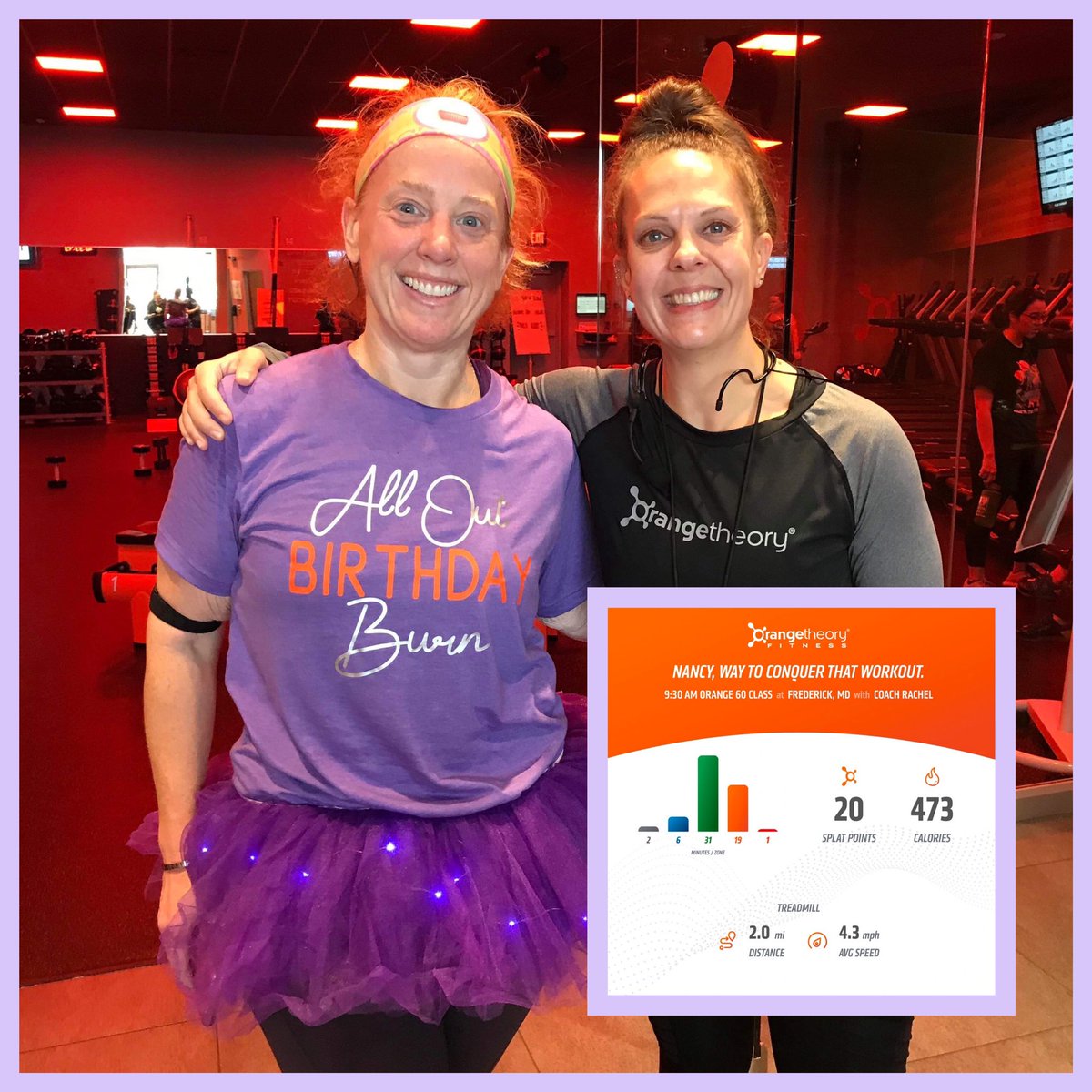 FitFancyNancy's tweet photo. What’s the best way to kick off my birthday? Celebrate #MoreLife at #OTF Frederick! Thanks @orangetheory for helping me have more birthdays!!! 🧡🎂🍊🎁🔥 https://t.co/CWz2QKJRjK
