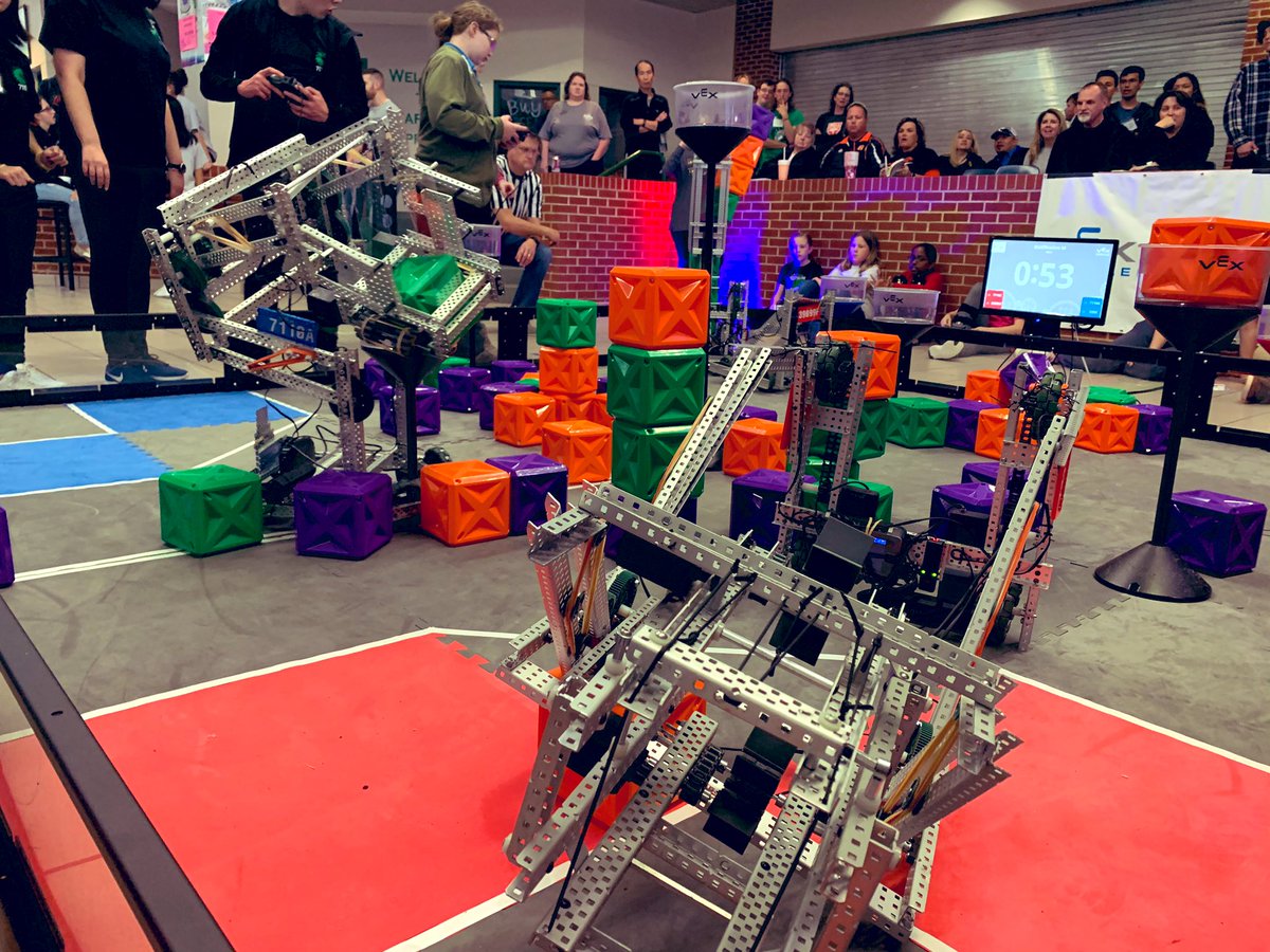 Great action at the Vex Robotics Competition today <a href="/CarrollSRHigh/">Carroll Senior High</a>. Go #Dragons. <a href="/Carrollisd/">Carroll ISD</a> <a href="/VEXRobotics/">VEX Robotics</a> <a href="/slcrobotics/">Carroll Robotics</a>