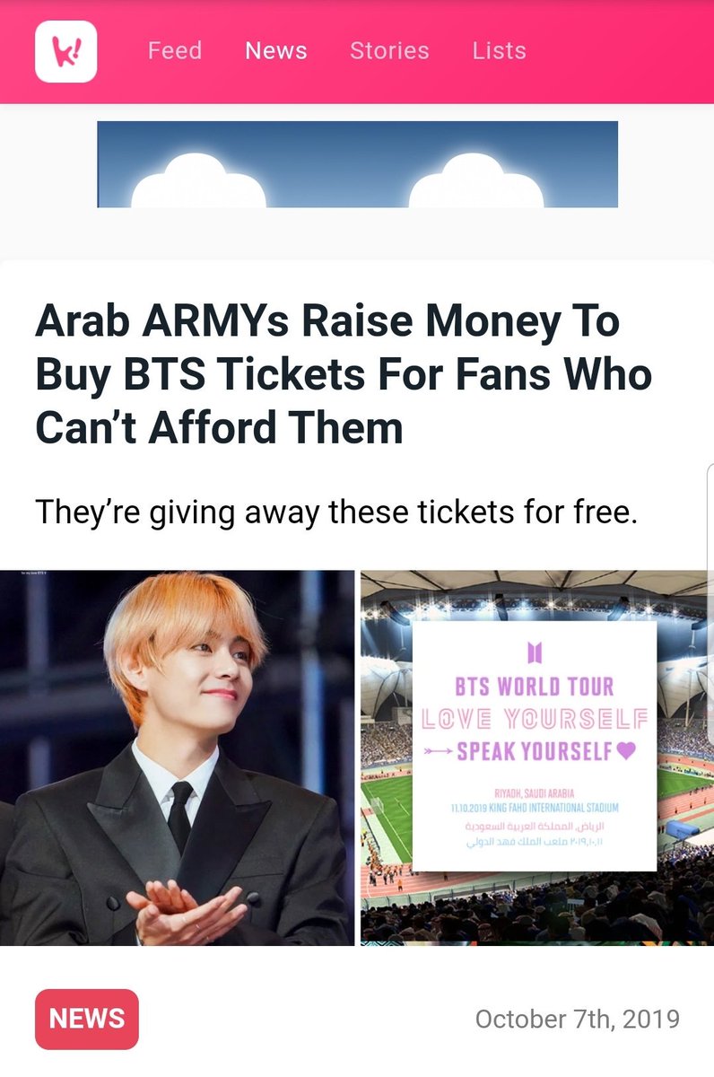 ARMYs even give to each other! For the Saudi Arabia concert, ARMYs raised just over $2000 to buy tickets for people who couldn't afford them. Thanks to them, 100 fans were able to see BTS live without having to pay a dime.