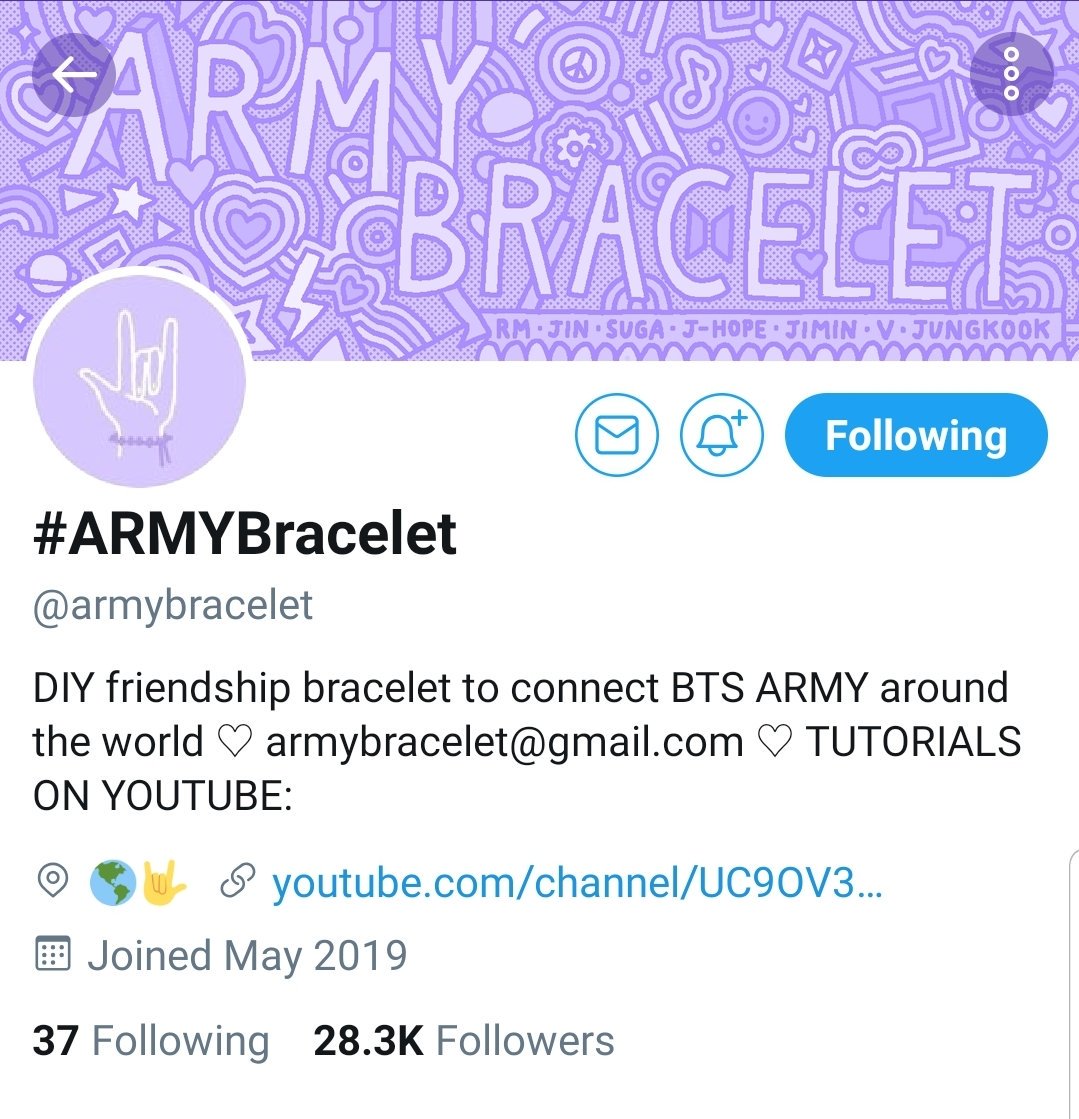 Aside from many charity projects, there are accounts like  @armybracelet, an account inspired to make BTS-inspired bracelets that anyone can make and wear. Millions of ARMYs around the world have made bracelets already and even make some to give out to other ARMYs!