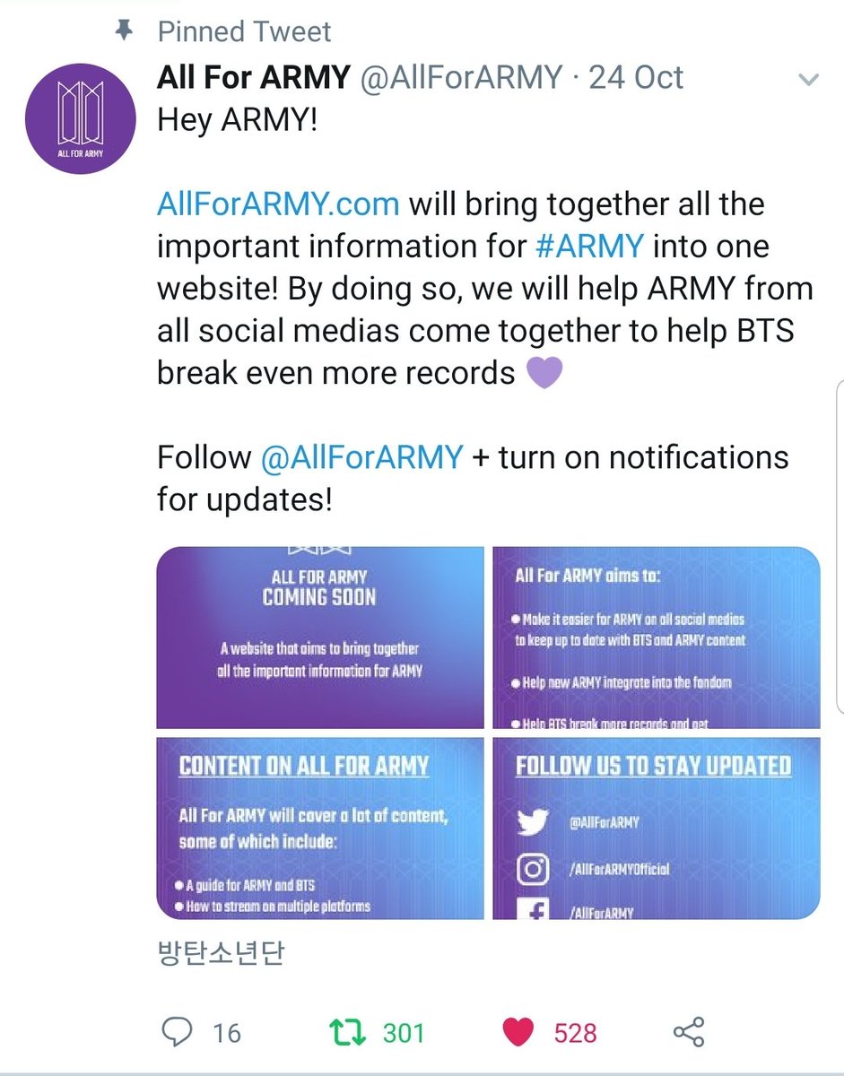 There is even a website currently in construction for any newcomers that will be filled with information all about BTS. Never have I seen something like this done before by fans out of their own volition.  @AllForARMY
