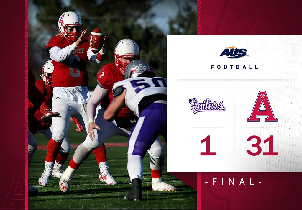 AcadiaAthletics's tweet photo. 🏆CHAMPIONS🏆
@AcadiaFootball tops @BishopsGaiters in the 2019 @AUS_SUA #LoneyBowl
.
On to the next one.
.
#AxemenPrideHasNoEqual #RELENTLESS #GoAcadiaGo #AcadiaAthletics https://t.co/RY1UnoM6KS
