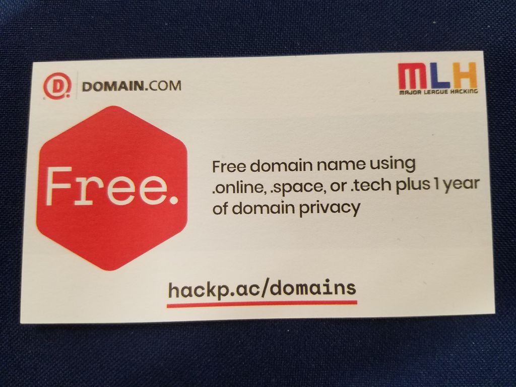 Want to win your very own Raspberry Pi?? Tweet your funniest domain name to <a href="/mlhacks/">Major League Hacking (MLH)</a> and #tigerhacks19 and you could win! <a href="/Domaindotcom/">Domain.com</a> <a href="/TigerHacksHD/">TigerHacks</a>