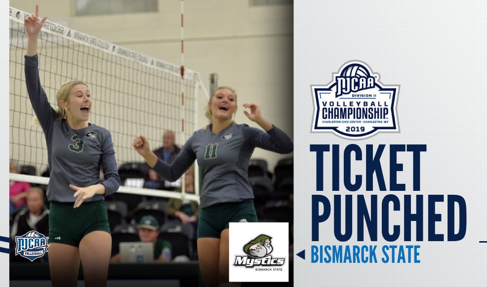 For the first time in program history, Bismarck State will compete for a #NJCAAVB DII Championship title!

The Mystics will head to Charleston as the Northwest Plains District champions.