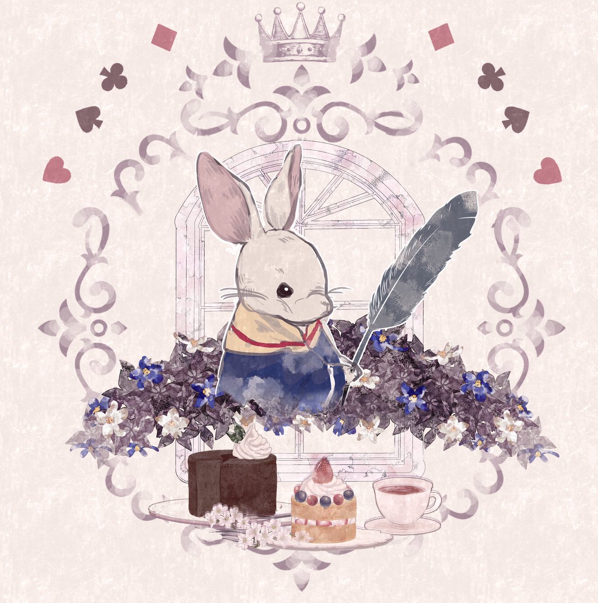 「?白ウサギ/不思議の国のアリスより?

?From white rabbit /」|すぴか🌙イラスト集BOOTH通販のイラスト