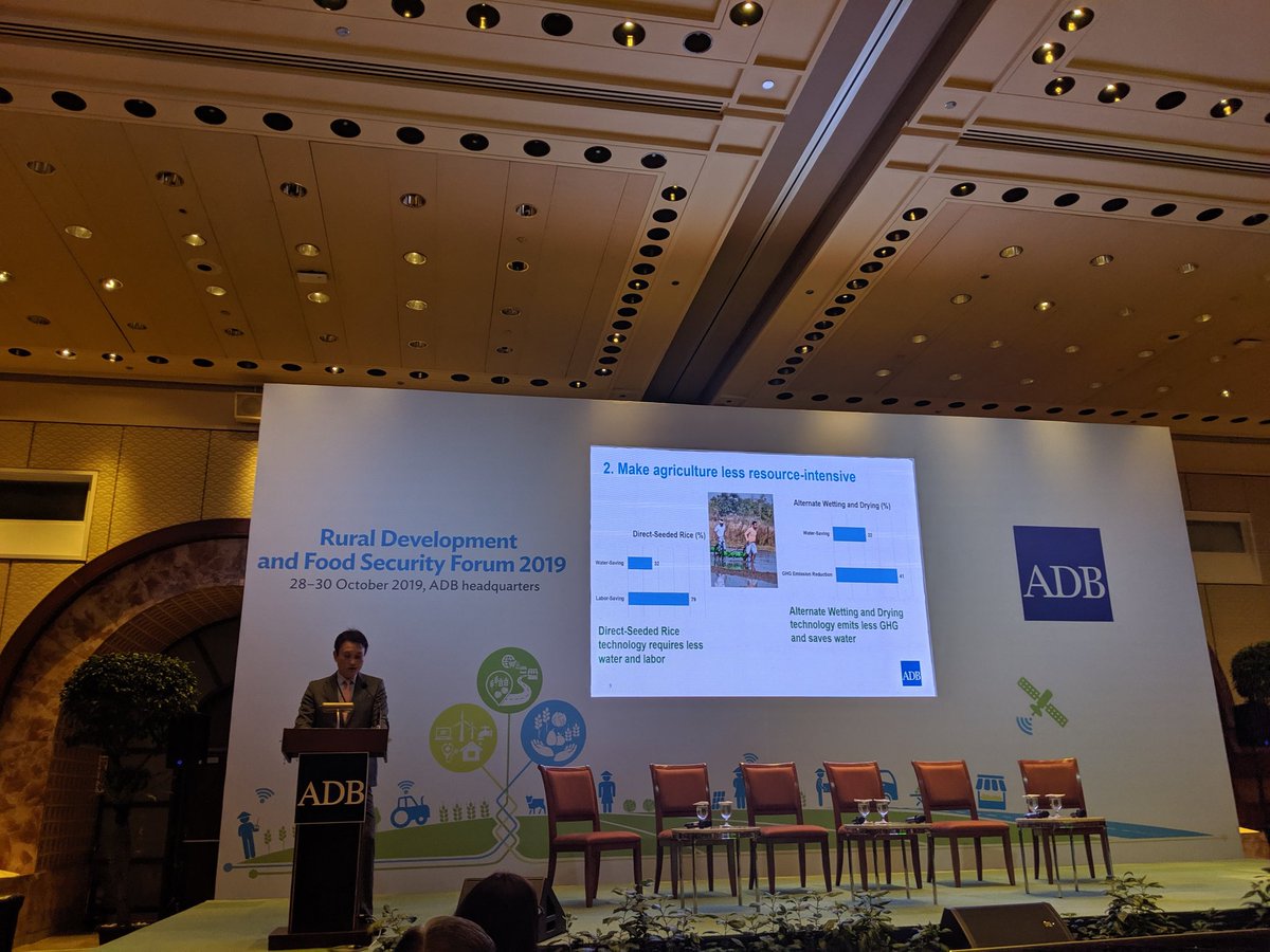 carolynflorey's tweet photo. #RDFS2019 publications launch detail how to make agriculture less resource intensive through adoption of climate smart agriculture #DSRC @irri @ADB_HQ https://t.co/2MLZlu5U5Q