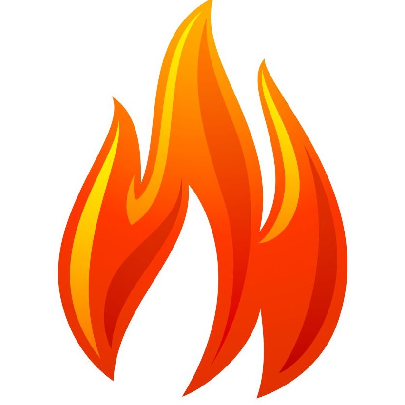 Graphic of a flame. 
