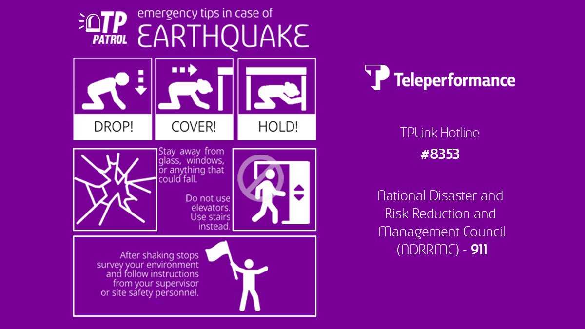 WeAreTPinthePH's tweet photo. An earthquake has been recorded at magnitude 6.4 in Cotabato province, Mindanao.
During calamities, it is important to be mindful, vigilant and prepared. Here are some tips to help you keep calm and stay safe. #TPPatrol #EarthquakePH #MindanaoQuake #TPCares https://t.co/mf0JWFbbF2