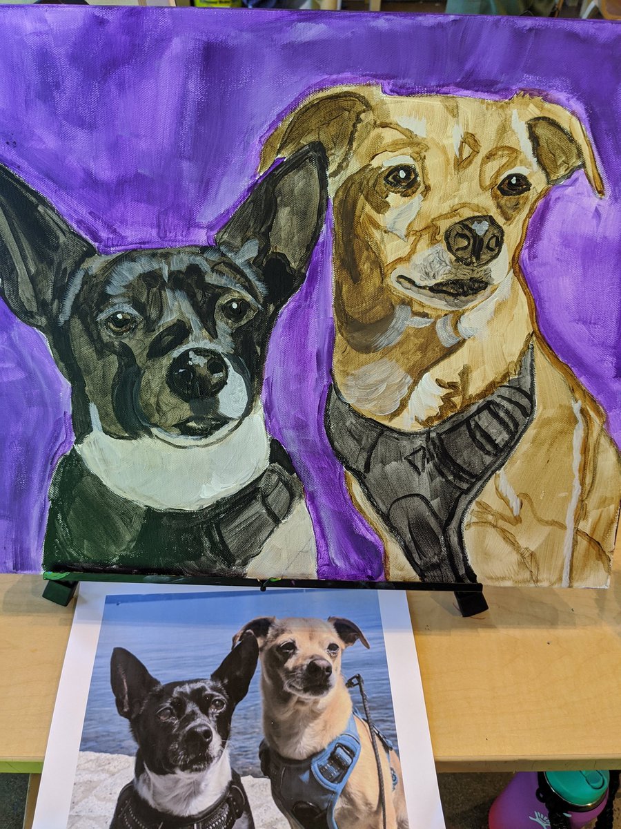 MeghanToland's tweet photo. Paint your pet party! I am so going to miss my @SacKidsMuseum family. #dogsoftwitter #sackids https://t.co/HcgjhFX6dg