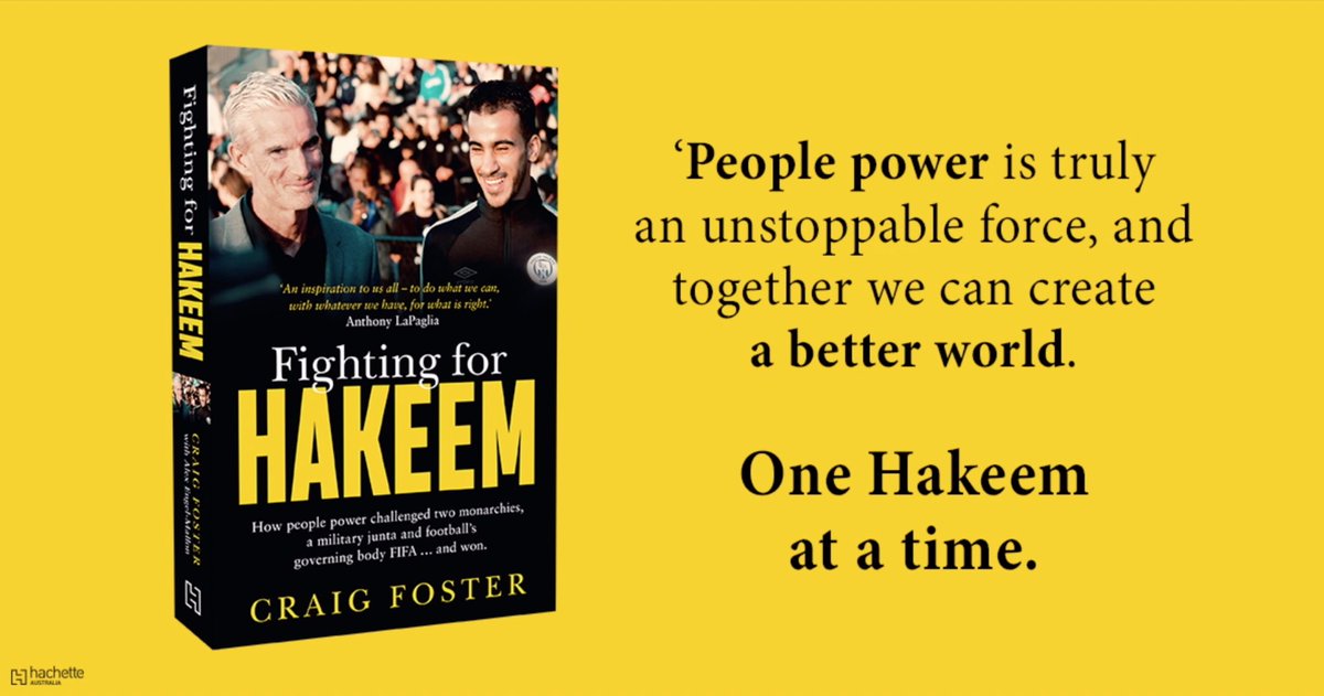 Craig_Foster's tweet image. I hope people enjoyed @AustralianStory It was to thank Australia and to explain the enormity of what you achieved, and how. Your voice was vital. ‘Fighting for Hakeem’ acknowledges those who contributed from all around the world @HachetteAus @booktopia @ReadingsBooks @Gleebooks