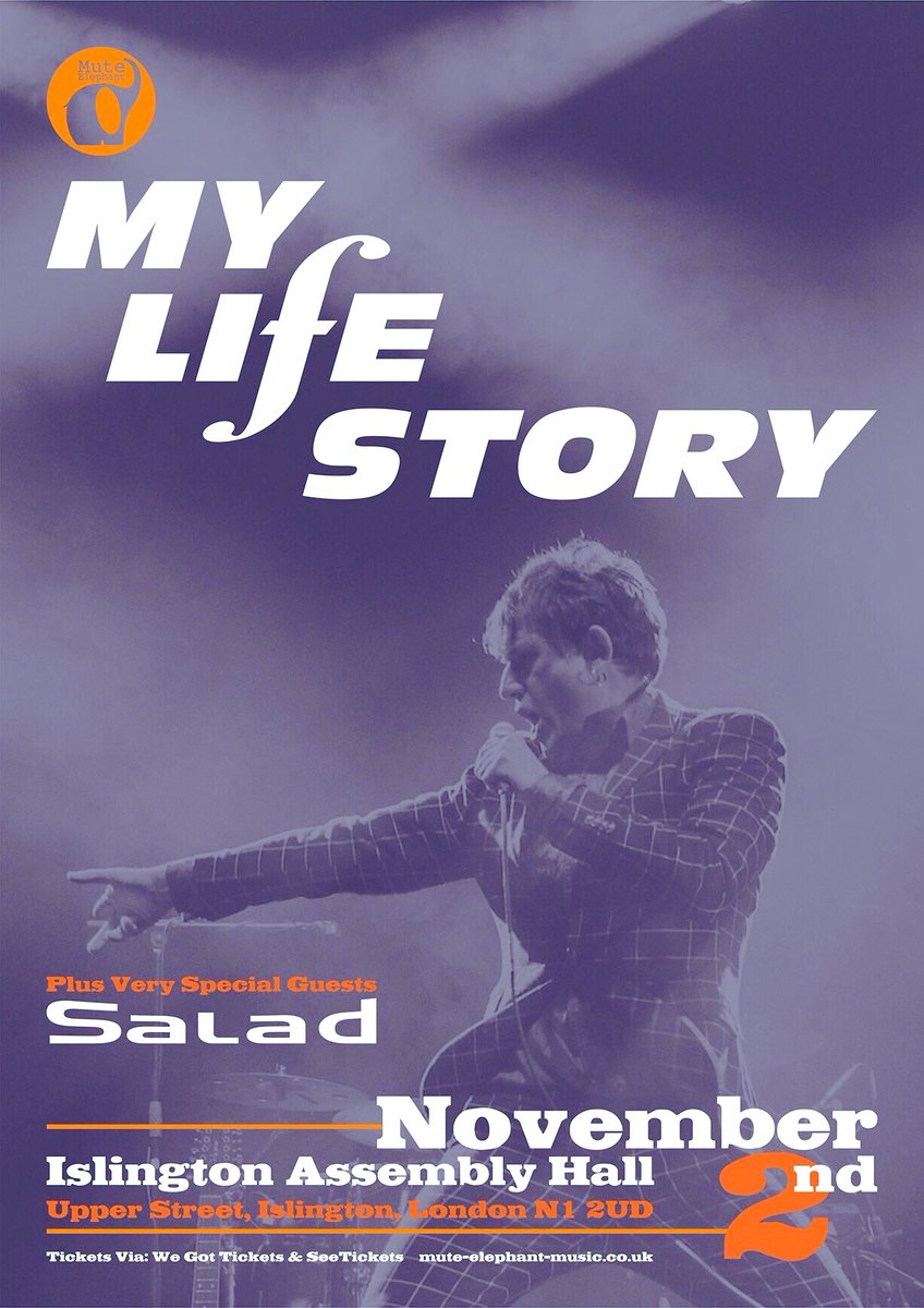 Britpopmemories's tweet image. Fancy winning a pair of tickets to see My Life Story supported by Salad at Islington Assembly Hall on Saturday night? Simply retweet this post and a winner will be chosen Thursday evening.