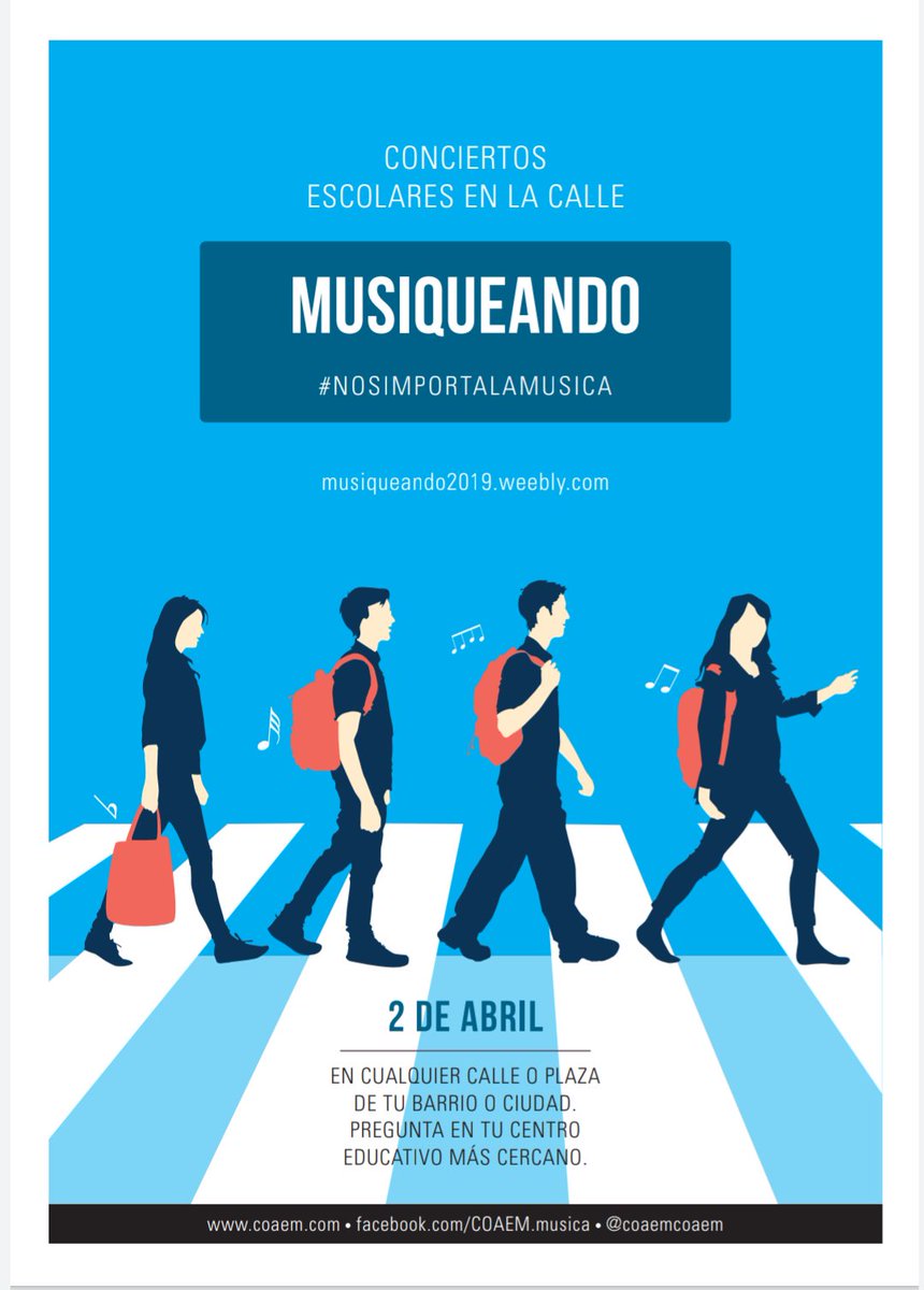 El 2 de abril de 2020 de celebrará en toda España el próximo #Musiqueando. No dudes en sacar la música del aula a las calles!!! Celebra la fiesta de la #EdMusical #nosimportalamúsica #yoconEuterpe #yosoydemusica #educaconmusica #Musiqueando2020