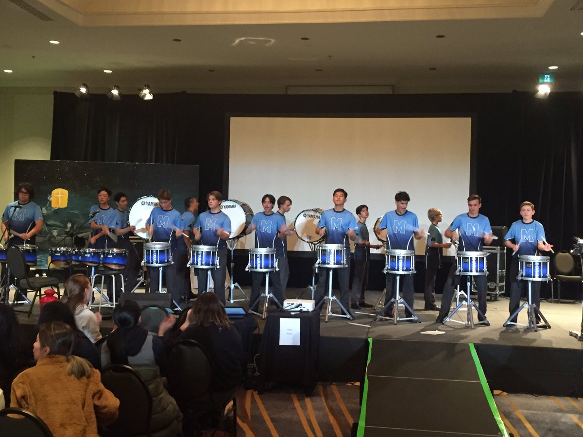 SMCSMusic's tweet photo. SMCS Sr. Drumline performed at WHEN FAITH MEETS PEDAGOGY conference Oct. 24th. @SMCS1852 @SMCSParents https://t.co/Nous2F2a3c