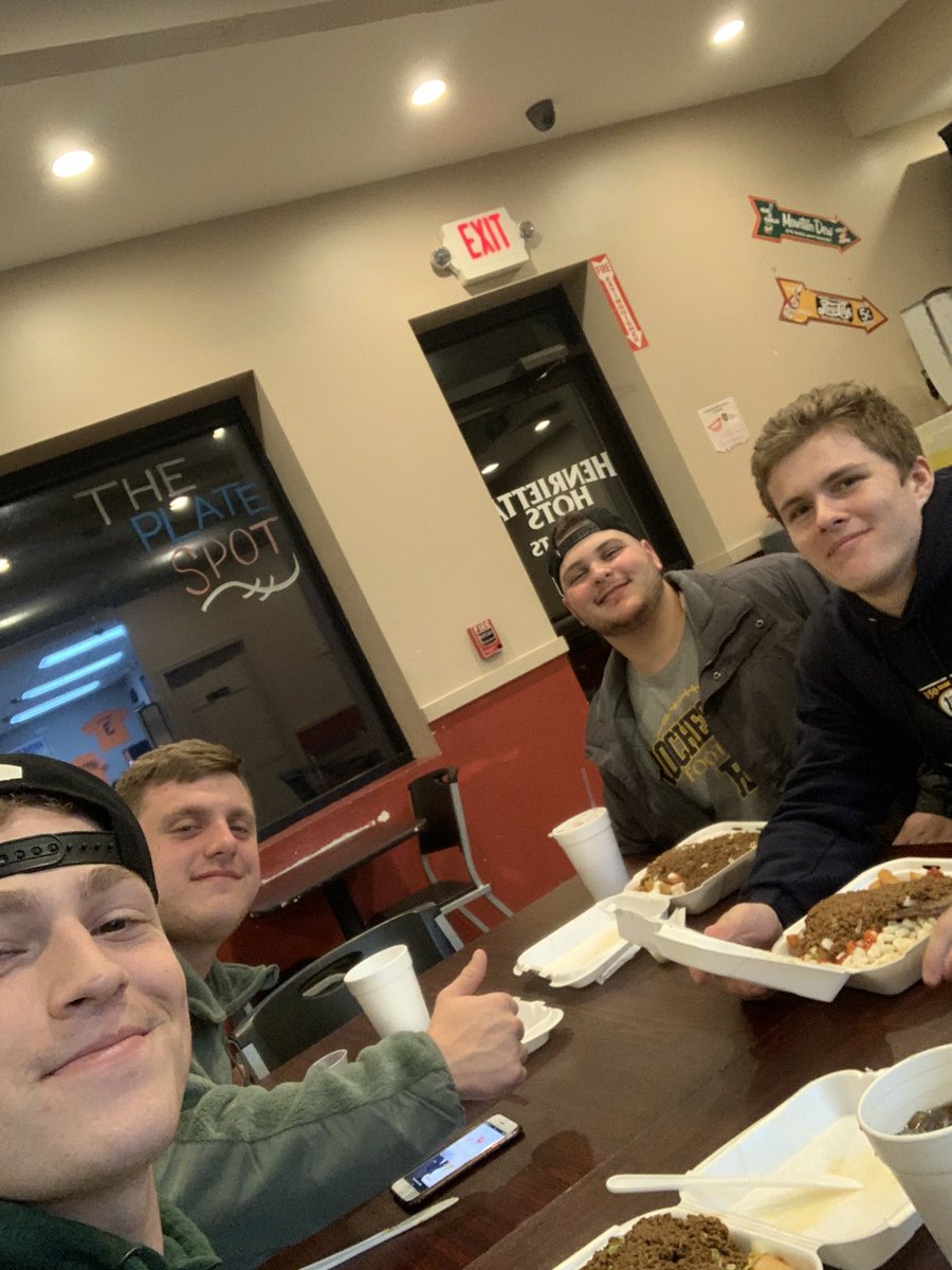Upperclassmen taking Tommy for his first Garbage plate <a href="/UrClimb/">TheClimb_UR</a>