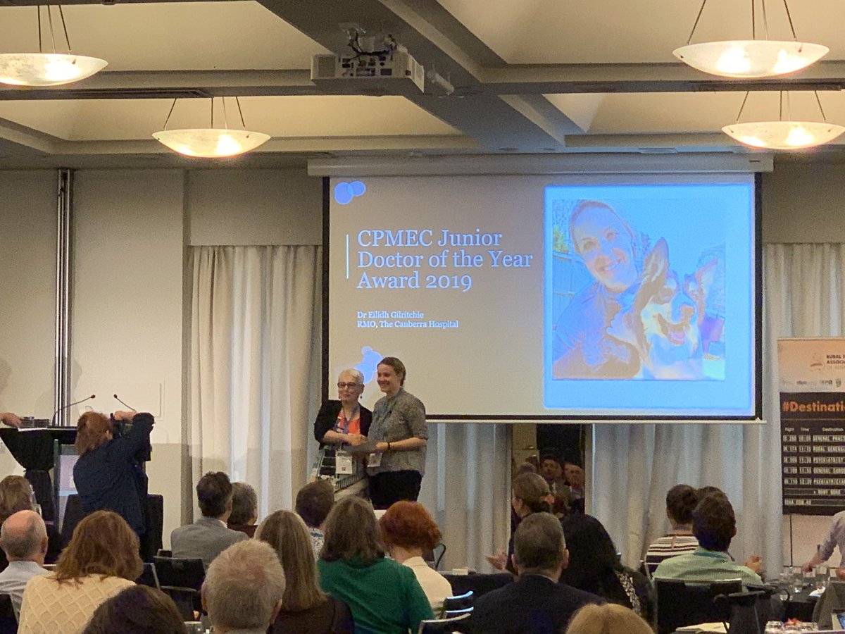Congratulations Dr Eilidh Gilritchie ACT Junior doctor of the year #prevoc19 #canberrahealthservices #meded
