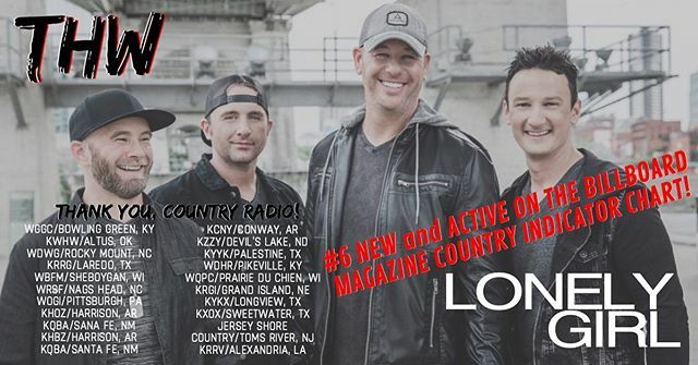 THWband1's tweet photo. “Lonely Girl” continues to climb! @sxmthehighway @radiofroggy @big1047 https://t.co/nIYu3sdcRB https://t.co/4EPit27KHU