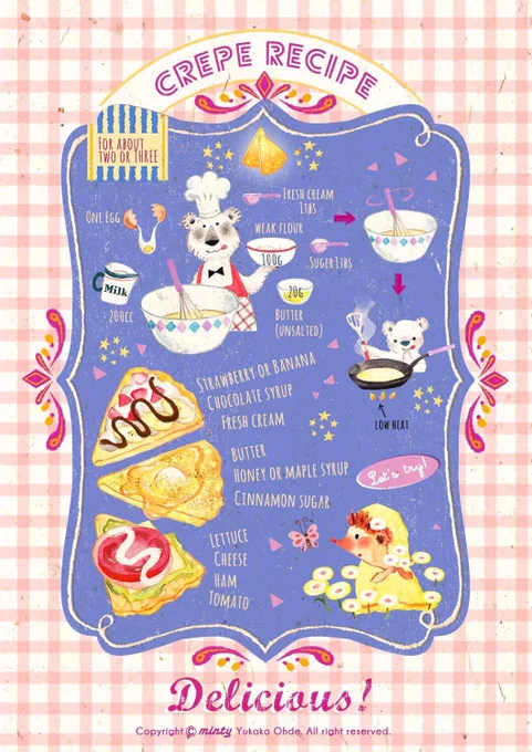#クレープの日 ときどきたっぷりの生クリームを補給したくなります。イチゴも食べたい! 