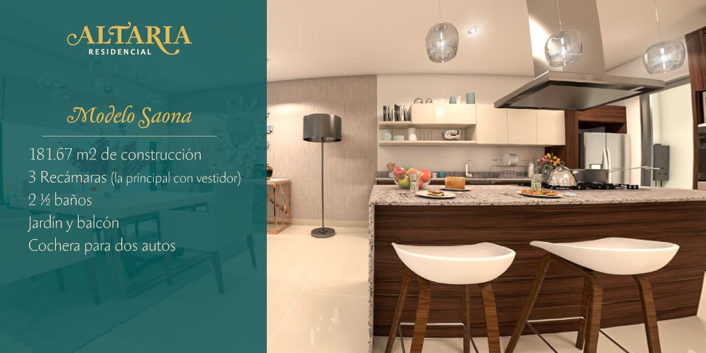 RubaPuebla's tweet photo. Conoce Saona, el modelo ideal para un nuevo comienzo. Su diseño, acabados de lujo y activos prime son la mejor opción para disfrutar de la vida. En Altaria. Vive.

#Lomas #Puebla #hogar #LomasDeAngelópolis https://t.co/1W4TVPIcT0