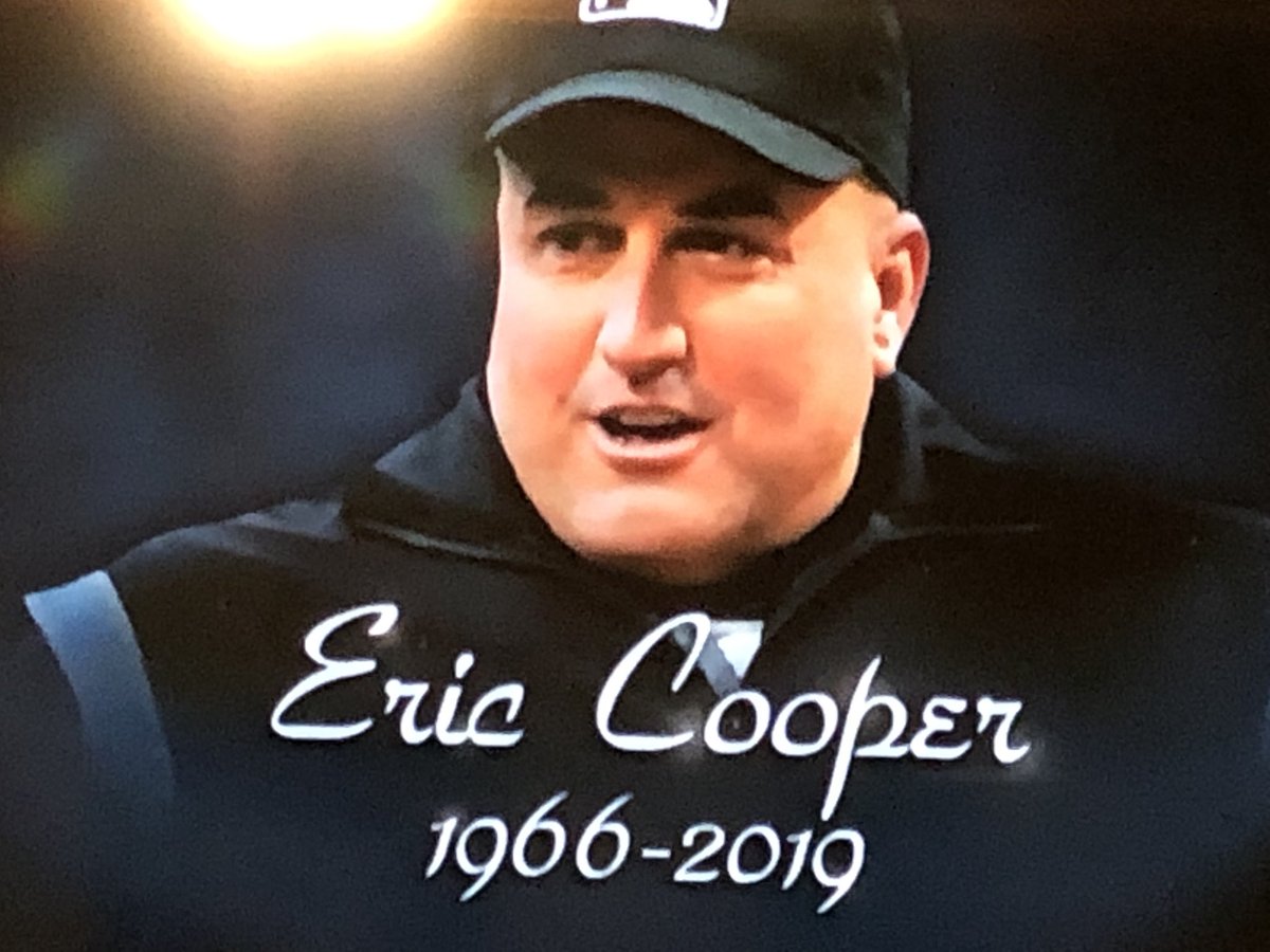 mahonsports's tweet photo. Testimony to how respected @mlb umpire #EricCooper was among his peers, 60 fellow umpires attended funeral services today, including #WorldSeries2019 crew, along with @baseballhall member #JoeTorre-MLB’s chief baseball officer-who gave eulogy. https://t.co/sIHaeCAN8N