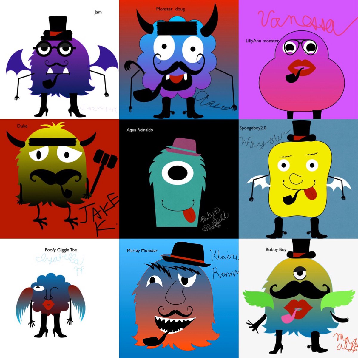 katiemorrow's tweet photo. Stuart 4th graders created Monster Characters in Keynote thanks to iPad  resource from @MrsLauraW. Next = creative writing with these clever characters! #appleeduchat #mymonstercharacter #esu8schoolvisits https://t.co/yMSufUo29c