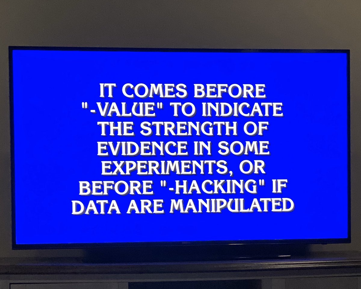 stevenjparisi's tweet image. I finally knew an answer!! Hint it’s a letter of the alphabet. #pvalue #Statistics #math #MondayVibes