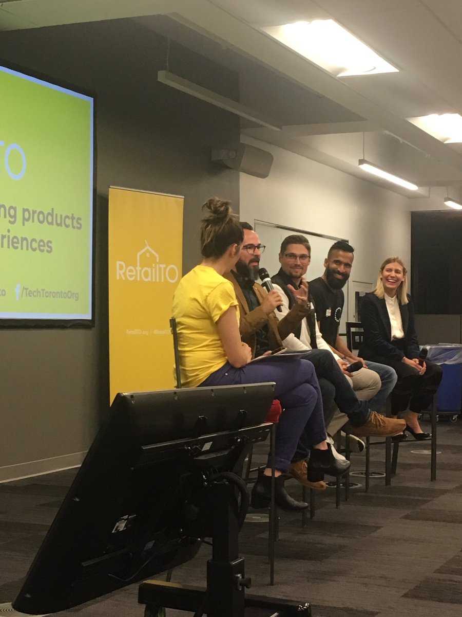 createabond's tweet photo. At #RetailTO where @seanclaessen is with a great panel of startups talking about moving from selling Products to Selling Experiences. Grab a copy of our #loyaltyreport or checkout some of Sean’s latest content on retail. A big thx to @TechTorontoOrg https://t.co/C3h5VN7Fyz https://t.co/5Oj4WNB9l8