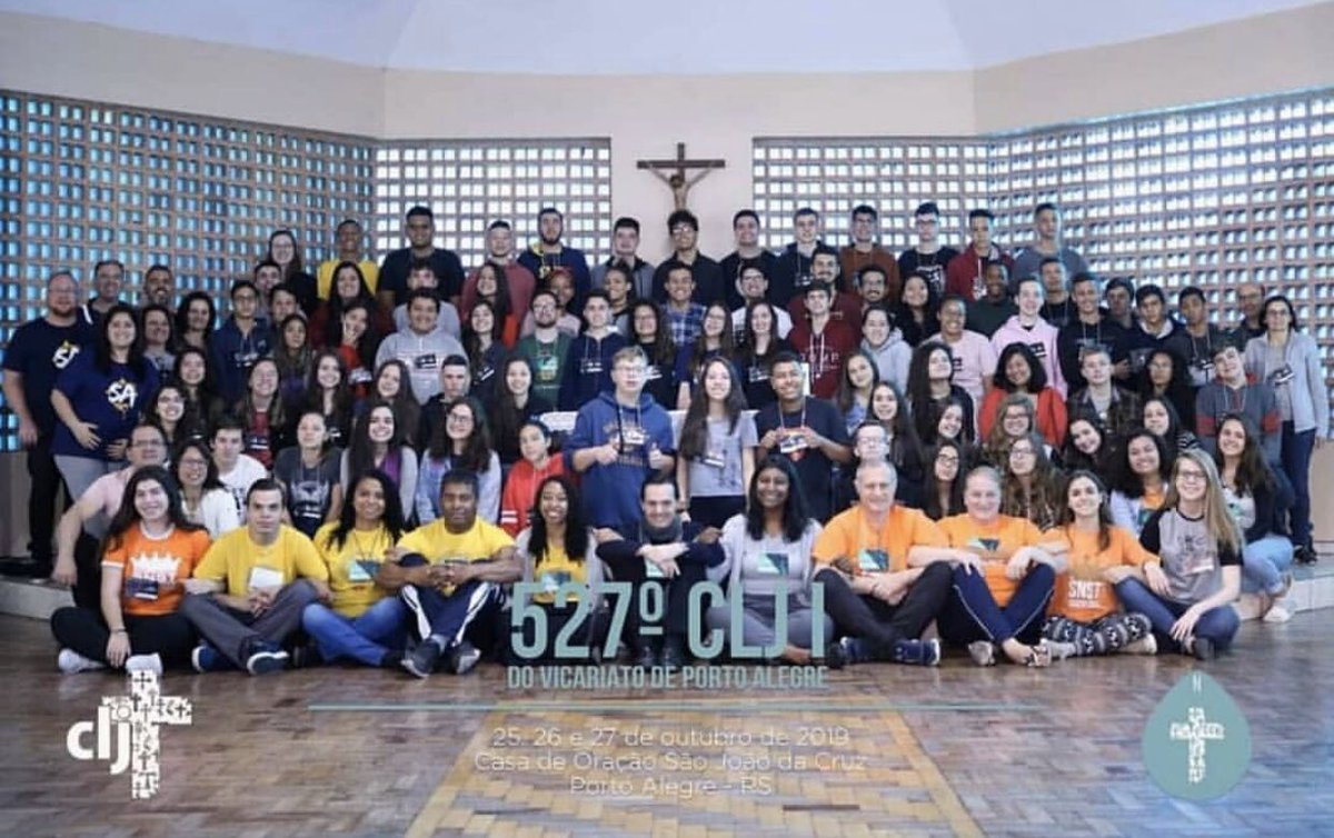 cljsnst's tweet photo. No último final de semana aconteceu o 527° CLJ I de POA, no qual muitos jovens se aproximaram de Jesus e viveram momentos lindos nesses 3 dias de muito amor!
Sejam bem-vindos, cursistas do 527°!! Que vocês perseverem cada dia mais na fé e no caminho de Cristo!
#VemProCLJ https://t.co/p8KkSnpjt8